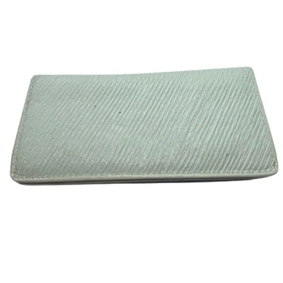 Authentic Hanae Mori Luxury Ivory Fabric & Leather Long Bifold Clutch Wallet - Picture 5 of 9